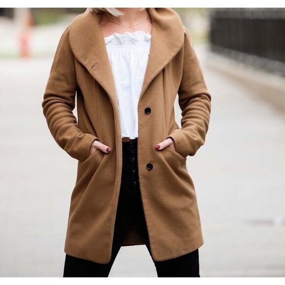Wilfred Free Jackets & Blazers - Aritzia Wilfred Wool and Cashmere Women Coat Brown Camel Size X-Small A001712